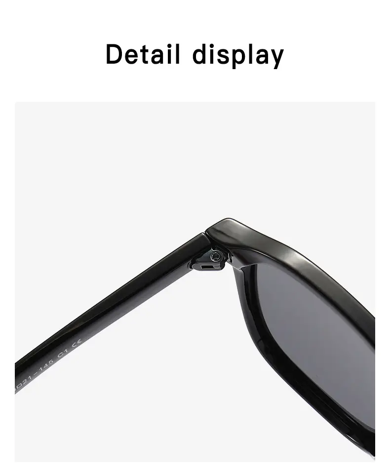 Men's Black Rivet Sunglasses with Blue Lensed Polarized Design — feature 7