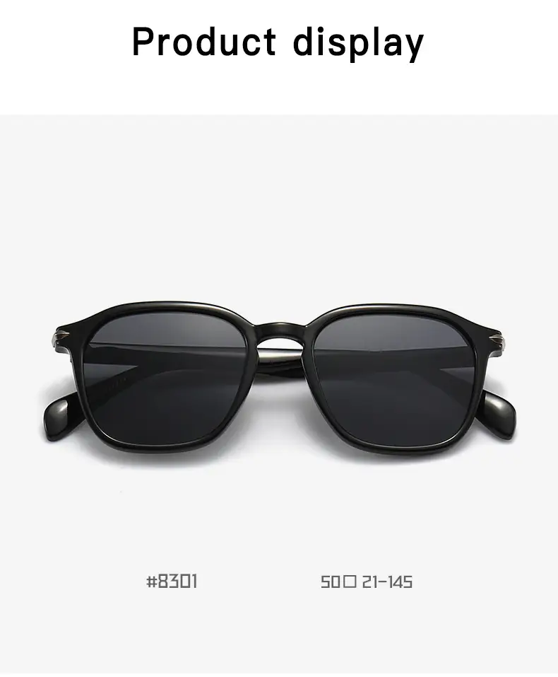 Men's Black Rivet Sunglasses with Blue Lensed Polarized Design — feature 9