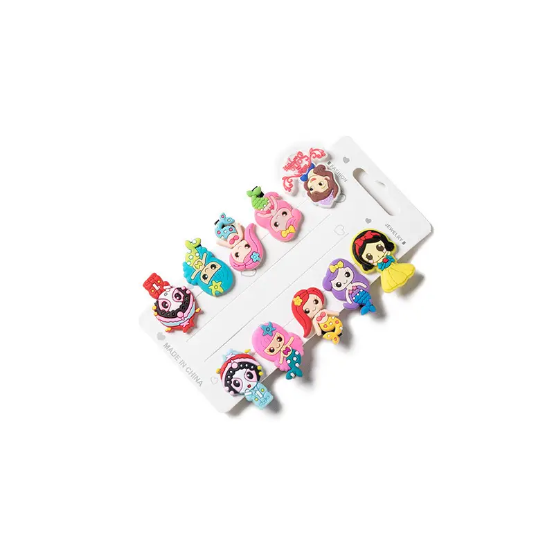 Fruit & Princess Hair Clips for Girls Soft Rubber - Image 19