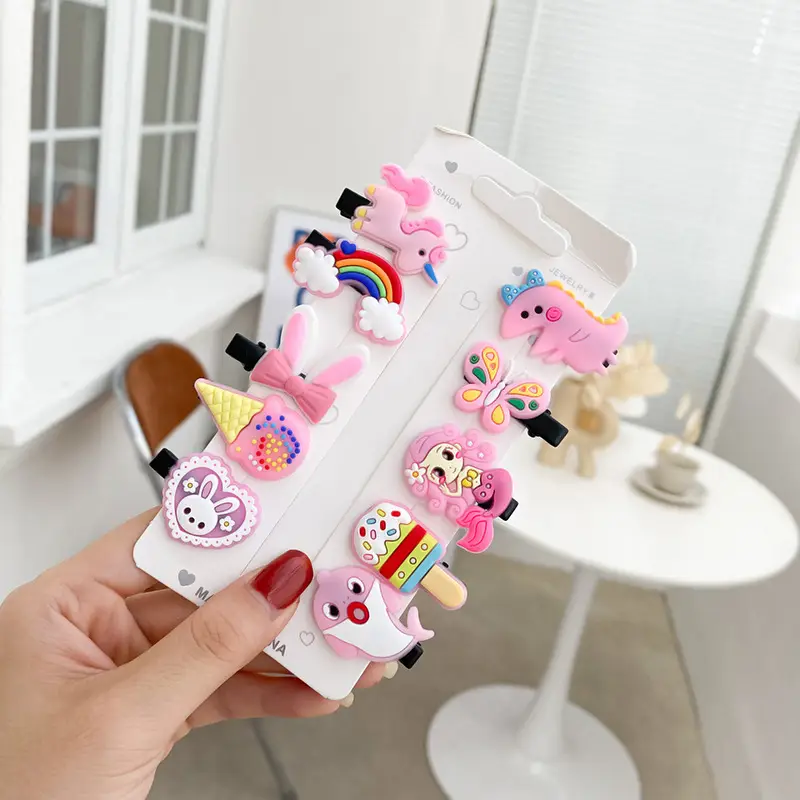 Fruit & Princess Hair Clips for Girls Soft Rubber - Image 5