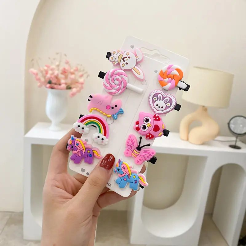 Fruit & Princess Hair Clips for Girls Soft Rubber - Image 8