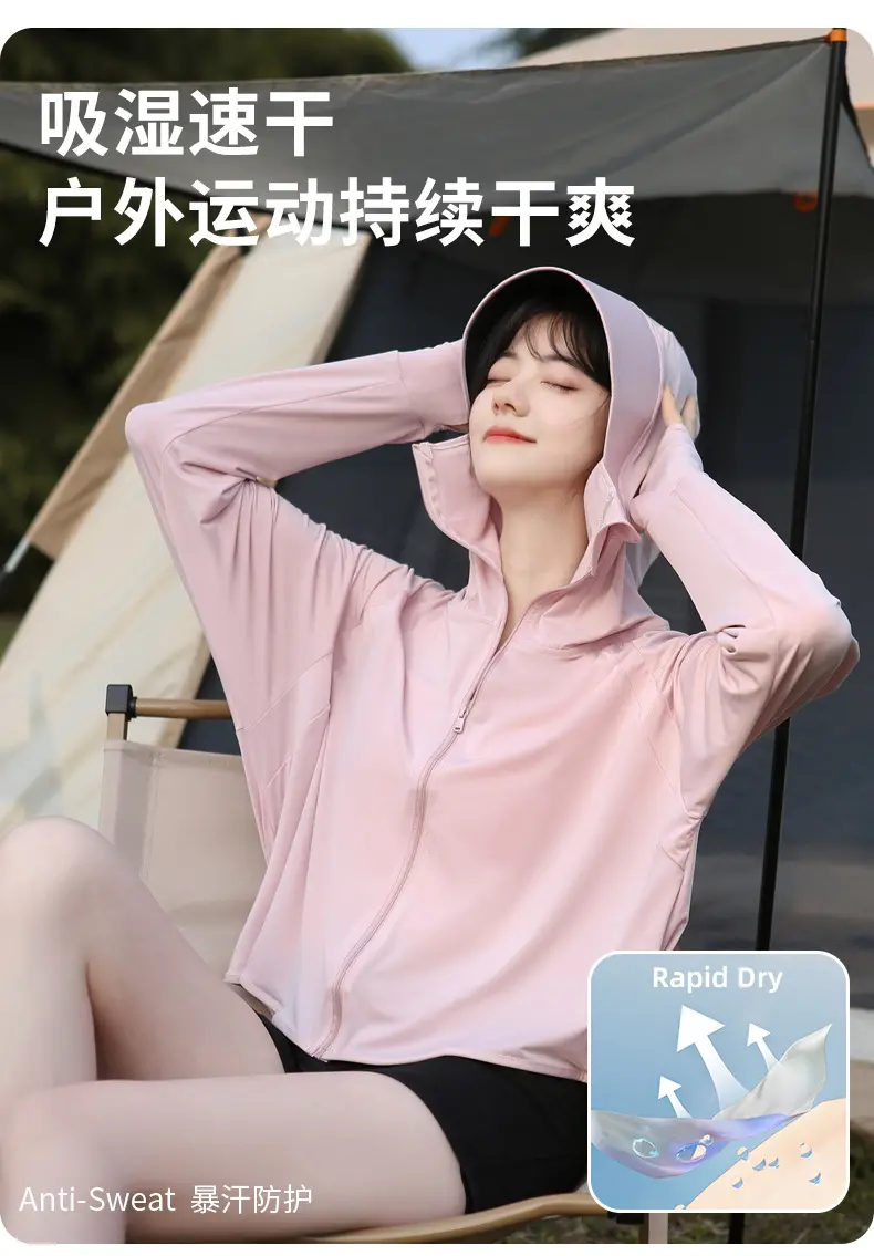 Women Sun Protection Jacket with Brim & Ice Silk — feature 13