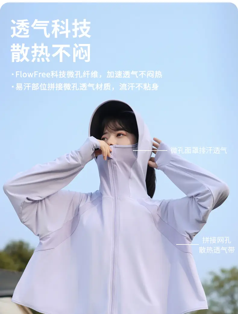 Women Sun Protection Jacket with Brim & Ice Silk — feature 14