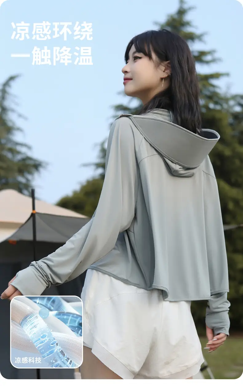 Women Sun Protection Jacket with Brim & Ice Silk — feature 16