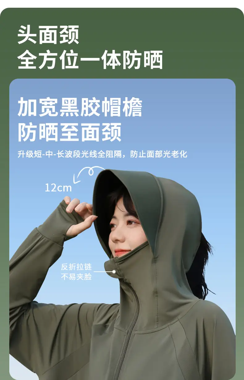 Women Sun Protection Jacket with Brim & Ice Silk — feature 17