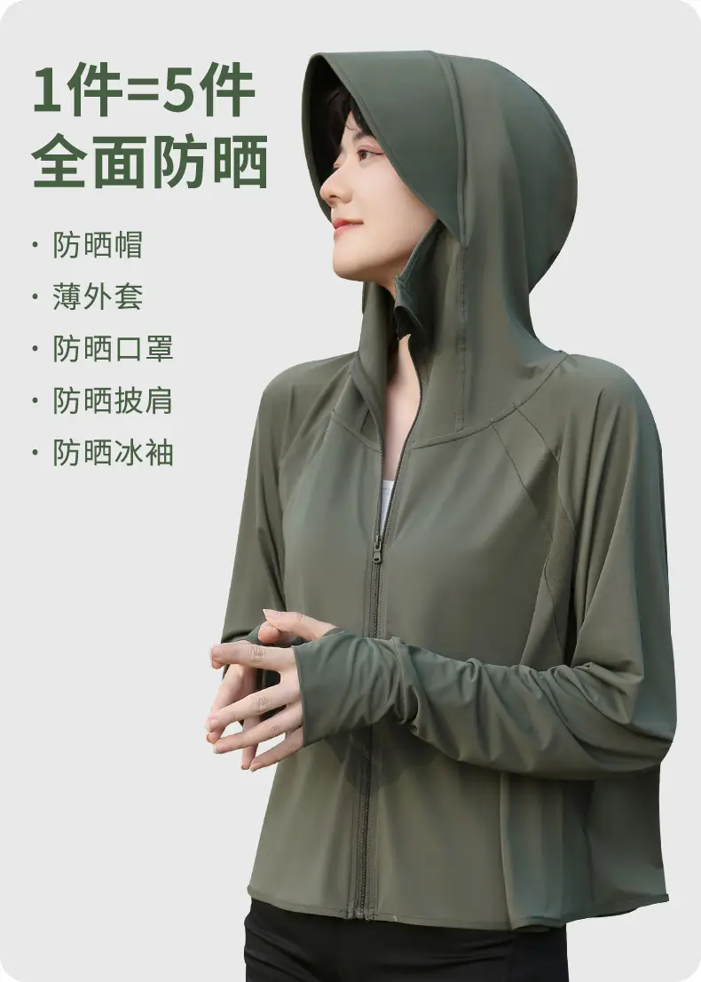 Women Sun Protection Jacket with Brim & Ice Silk — feature 21