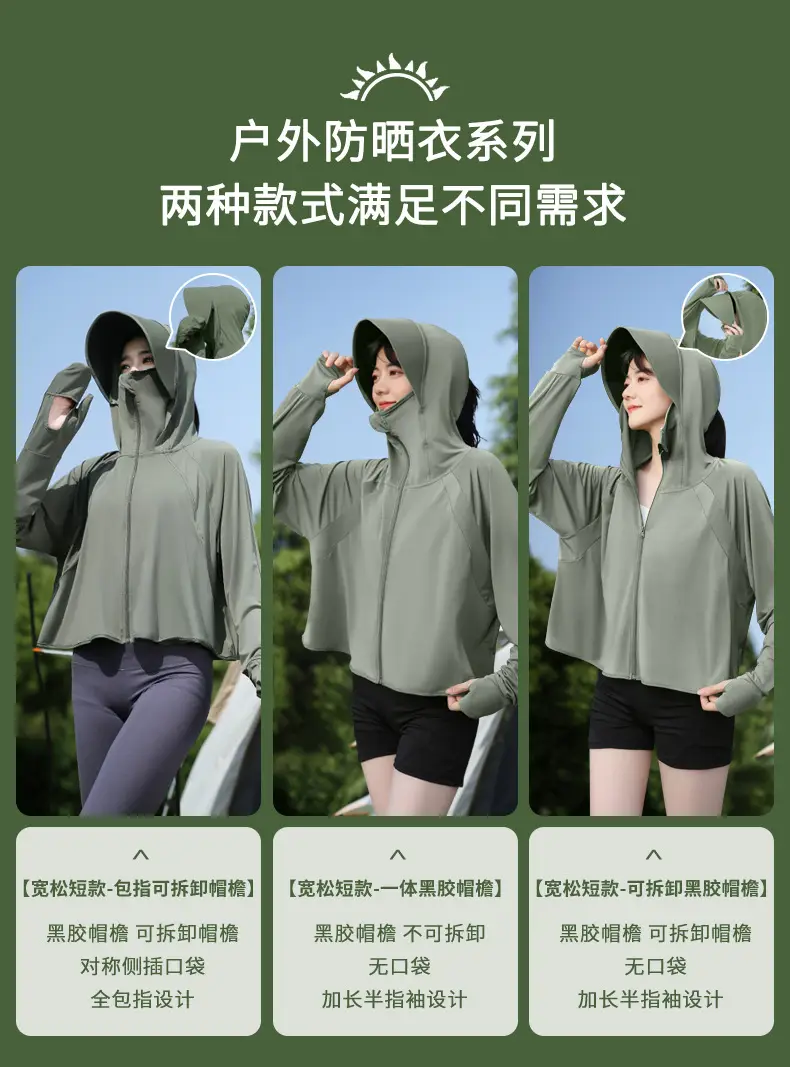 Women Sun Protection Jacket with Brim & Ice Silk — feature 3