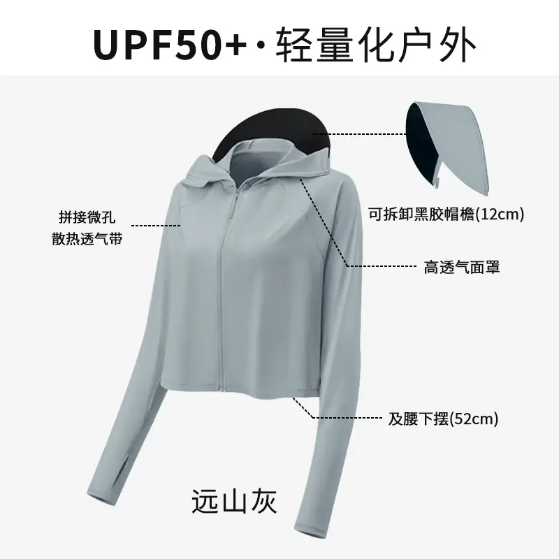 Women Sun Protection Jacket with Brim & Ice Silk
