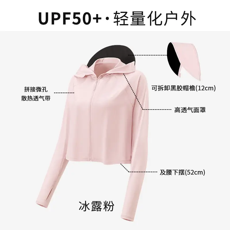Women Sun Protection Jacket with Brim & Ice Silk