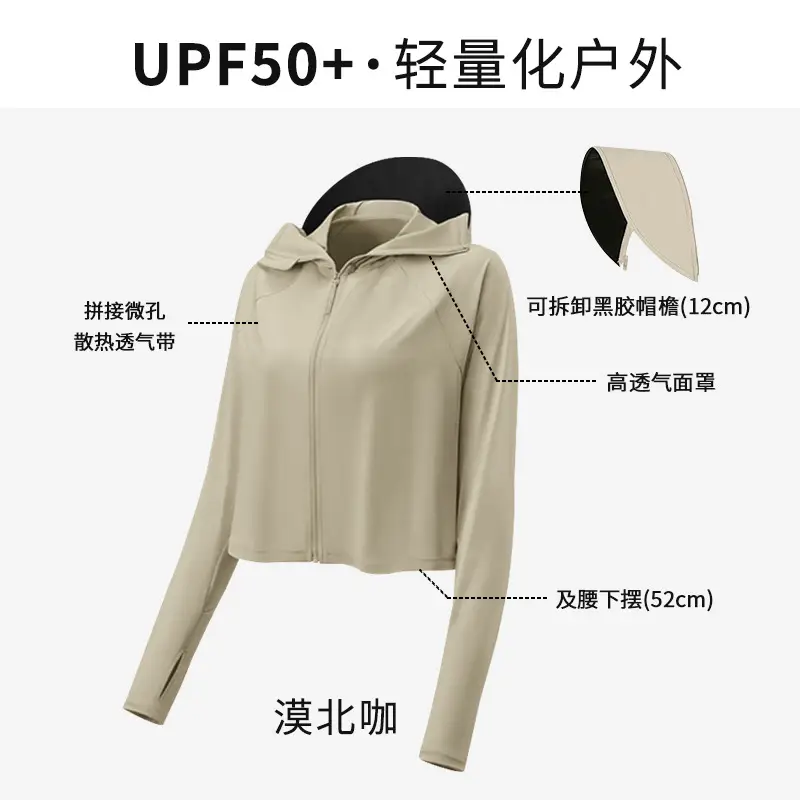 Women Sun Protection Jacket with Brim & Ice Silk