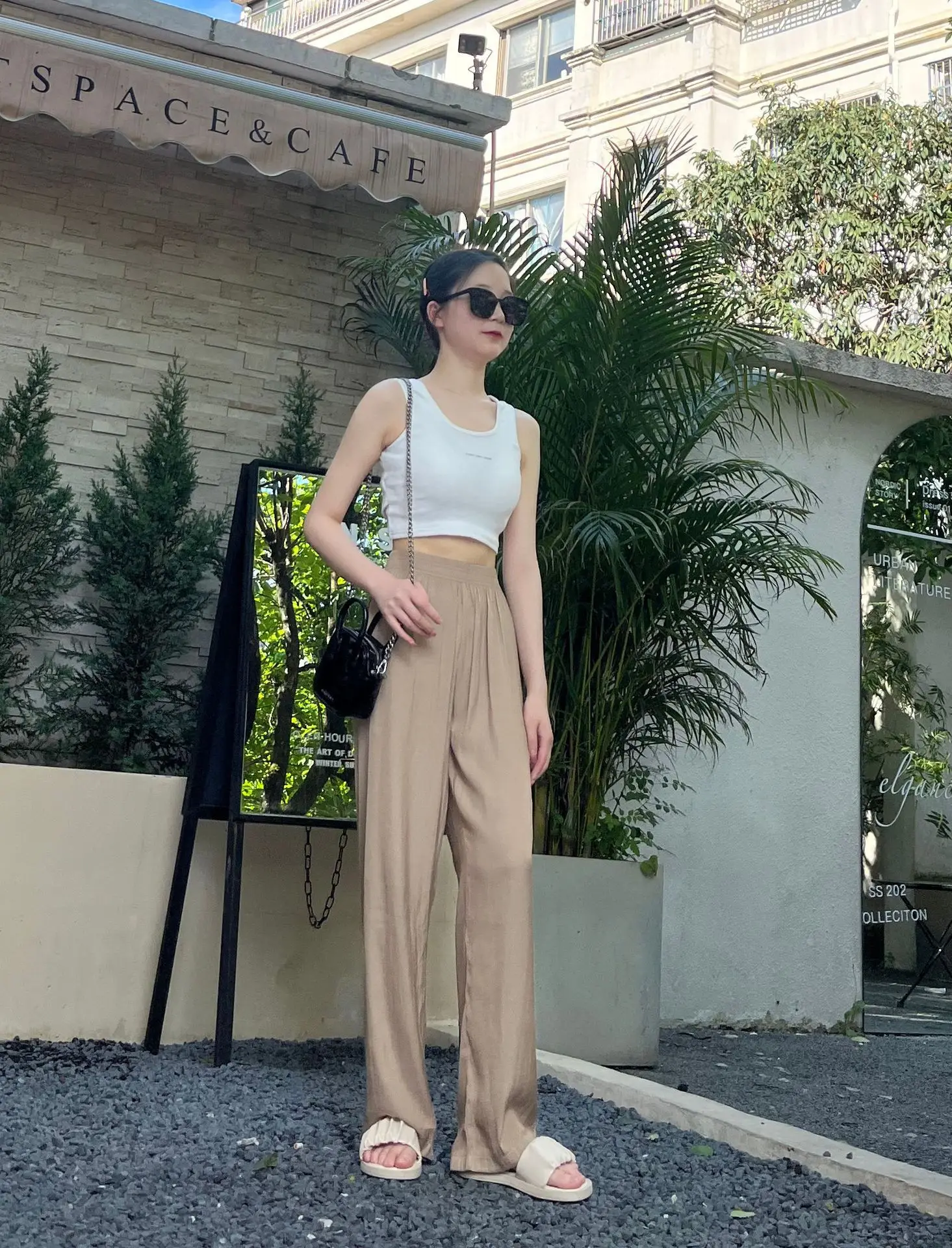 Women Ice Silk Wide Leg Pants Summer Cool Sun Protection — feature 9