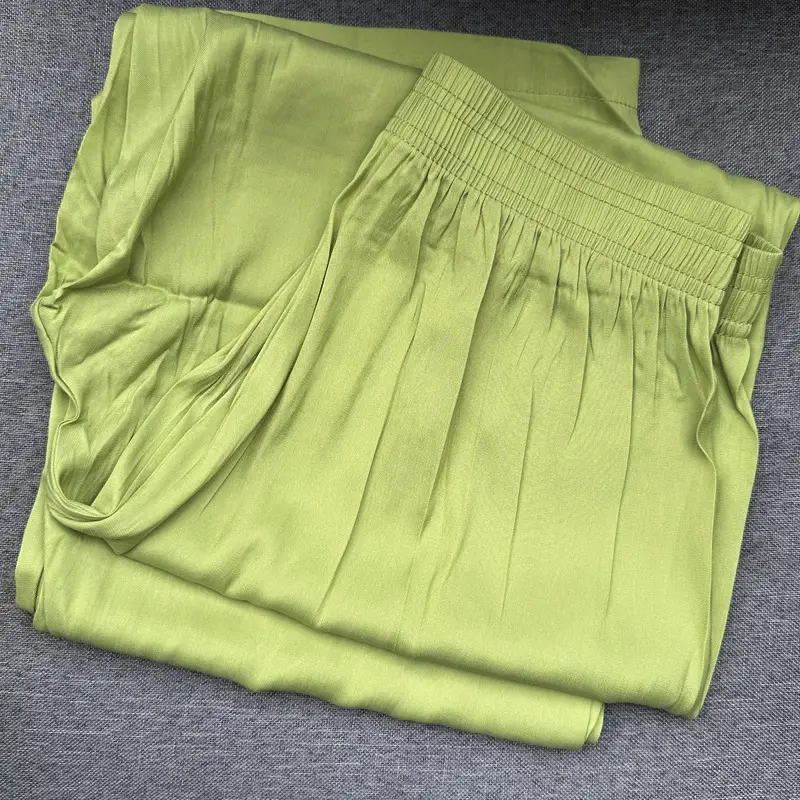 Women Ice Silk Wide Leg Pants Summer Cool Sun Protection