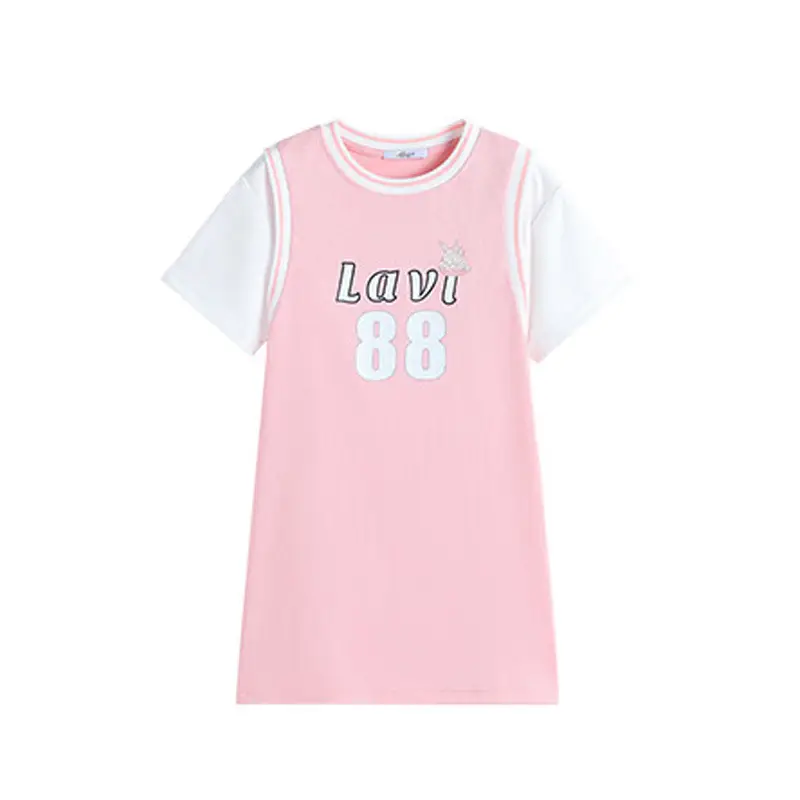 Lavi Pink Casual Summer Dress for Girls