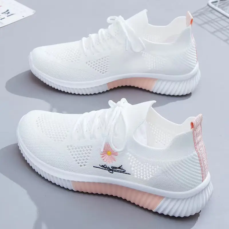 One-piece flying woven casual shoes fashion Sports women's shoes Korean style versatile shoes women's cross-border women's shoes wholesale