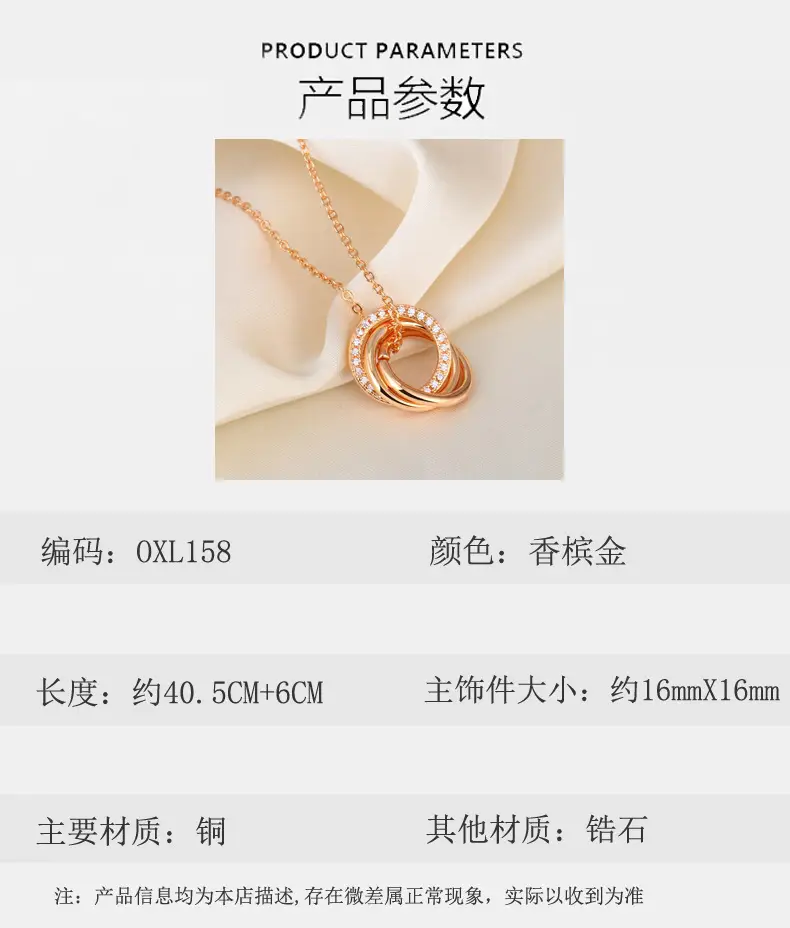 Gold Cross-Circle Necklace for Women with Crystal Accents — feature 4