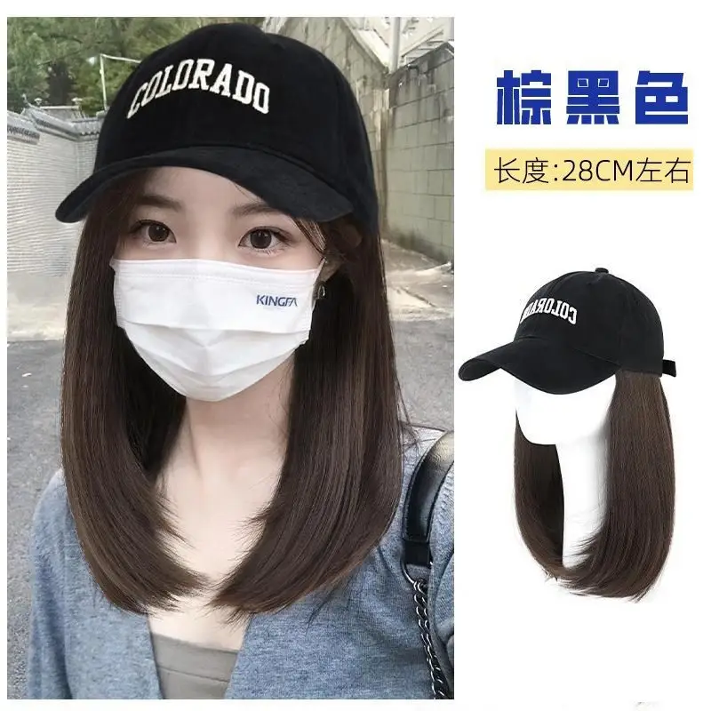 2026 Women's Hair Wig Hat with Inward Curls & Baseball Cap - Image 8