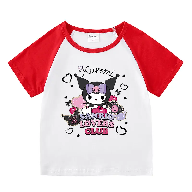 2023 Kids Summer Suit Black White Cartoon Short Sleeve - Image 10