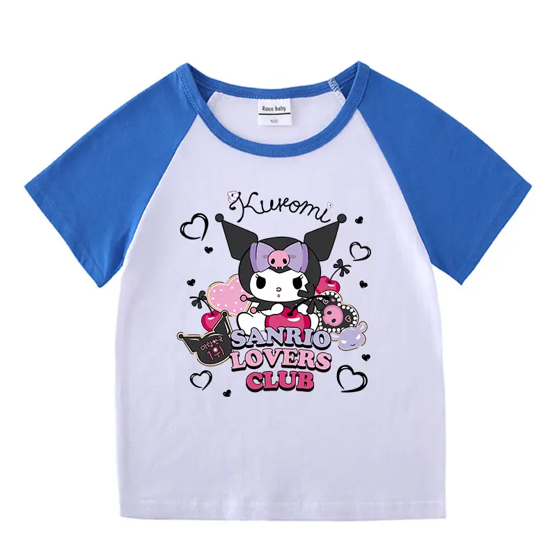 2023 Kids Summer Suit Black White Cartoon Short Sleeve - Image 11