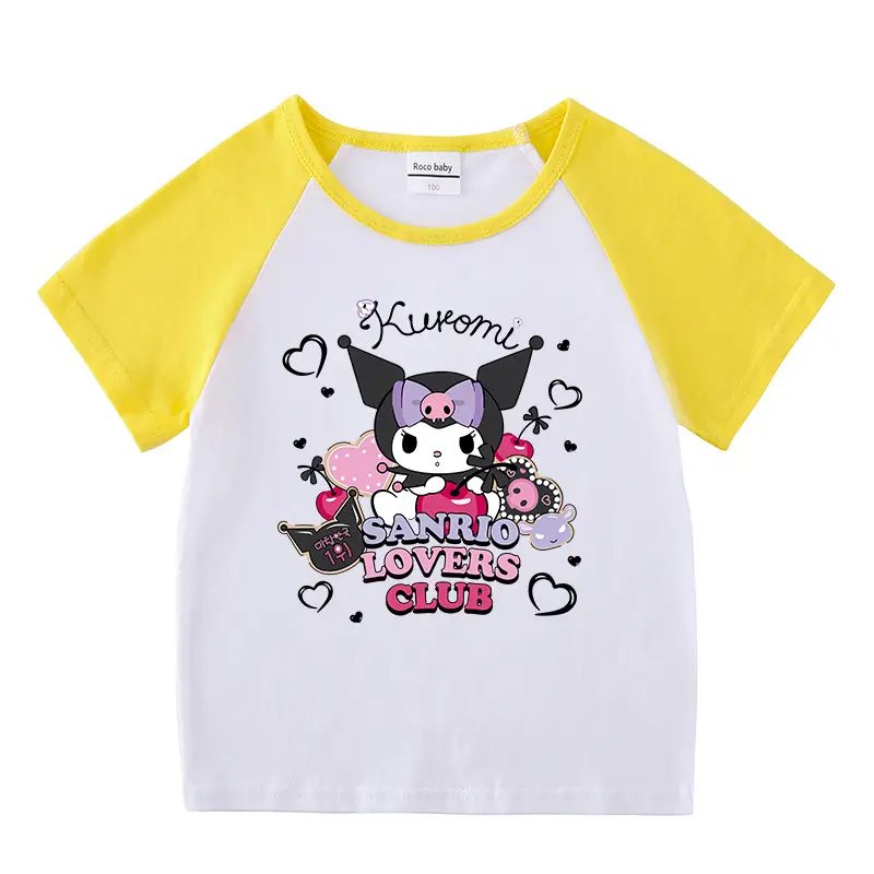 2023 Kids Summer Suit Black White Cartoon Short Sleeve - Image 14