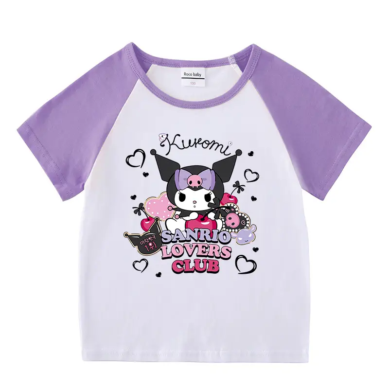 2023 Kids Summer Suit Black White Cartoon Short Sleeve - Image 17