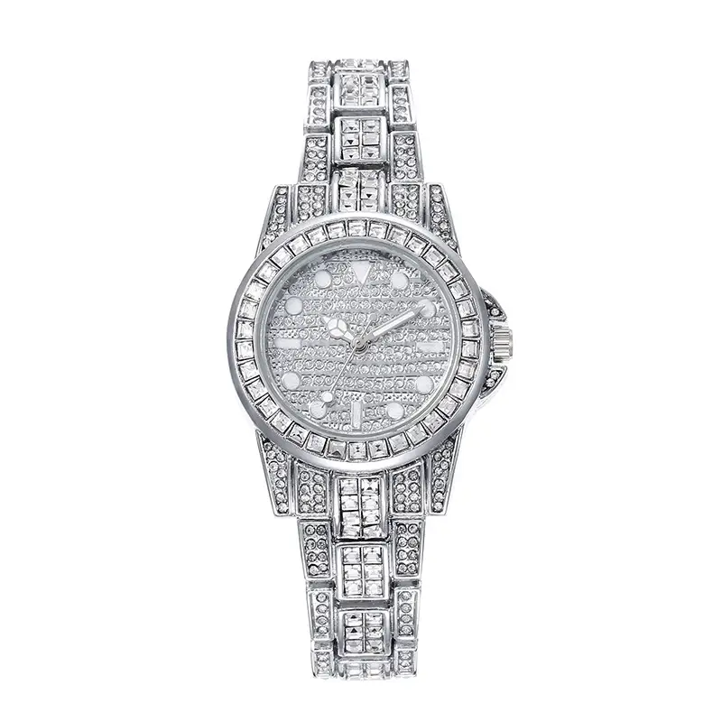 Diamond-Embedded Women's Quartz Watch Silver — feature 4