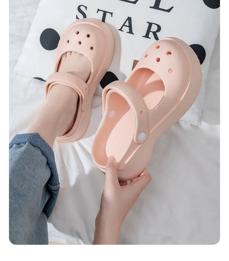 Women's Black Mesh Half Slippers 2024 Summer — feature 16