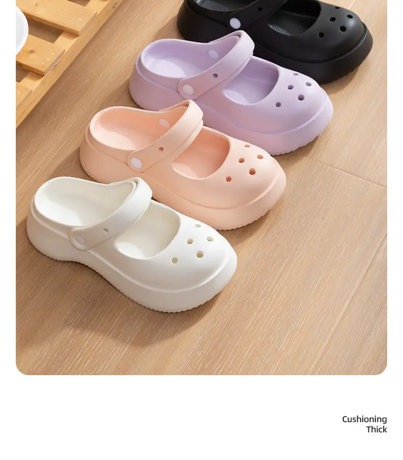 Women's Black Mesh Half Slippers 2024 Summer — feature 18