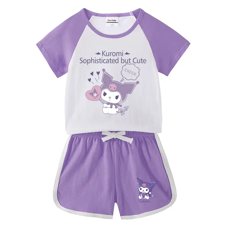 2023 Kids Purple Owl Shorts Set