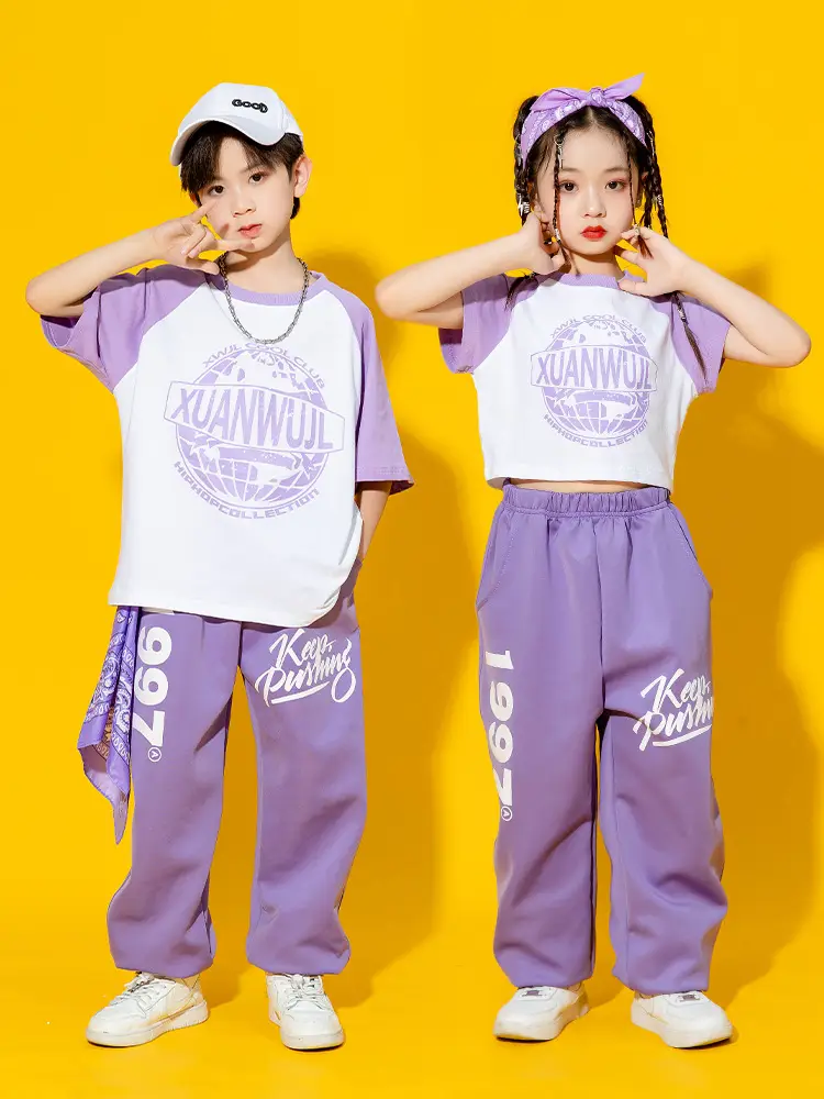 Children's Purple Costumes Set for Games & Dance - Image 10