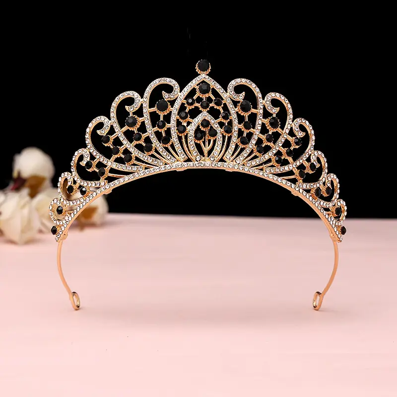 Luxury Crystal Korean Bridal Crown Bar for Girls