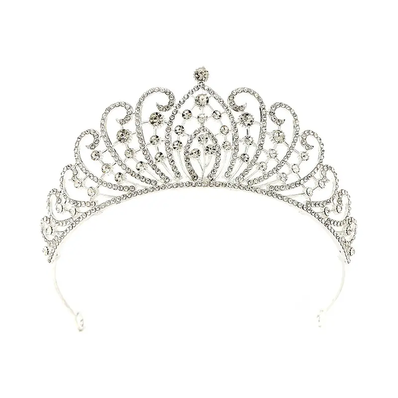 Luxury Crystal Korean Bridal Crown Bar for Girls