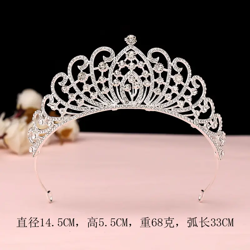 Luxury Crystal Korean Bridal Crown Bar for Girls — feature 1