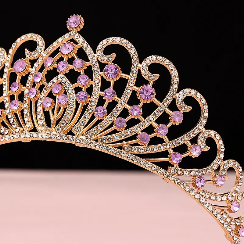 Luxury Crystal Korean Bridal Crown Bar for Girls — feature 12