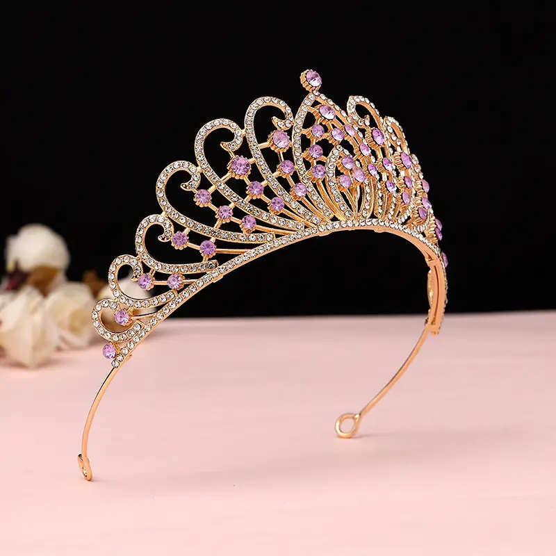 Luxury Crystal Korean Bridal Crown Bar for Girls — feature 13