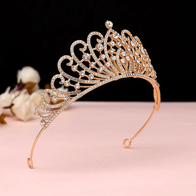 Luxury Crystal Korean Bridal Crown Bar for Girls — feature 22