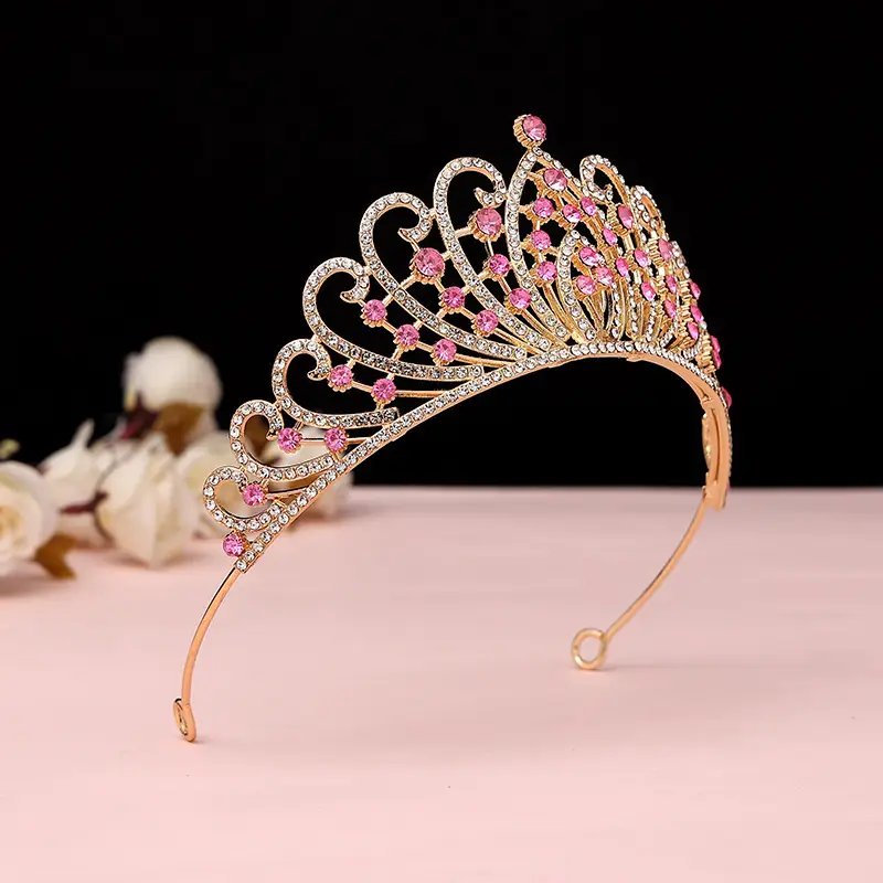 Luxury Crystal Korean Bridal Crown Bar for Girls — feature 25