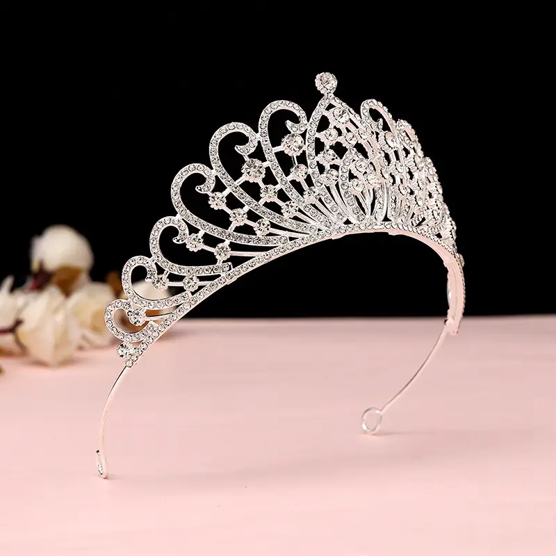 Luxury Crystal Korean Bridal Crown Bar for Girls — feature 26