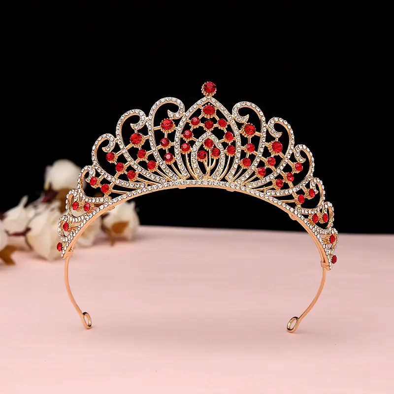 Luxury Crystal Korean Bridal Crown Bar for Girls