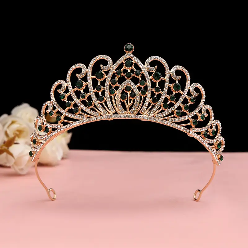 Luxury Crystal Korean Bridal Crown Bar for Girls