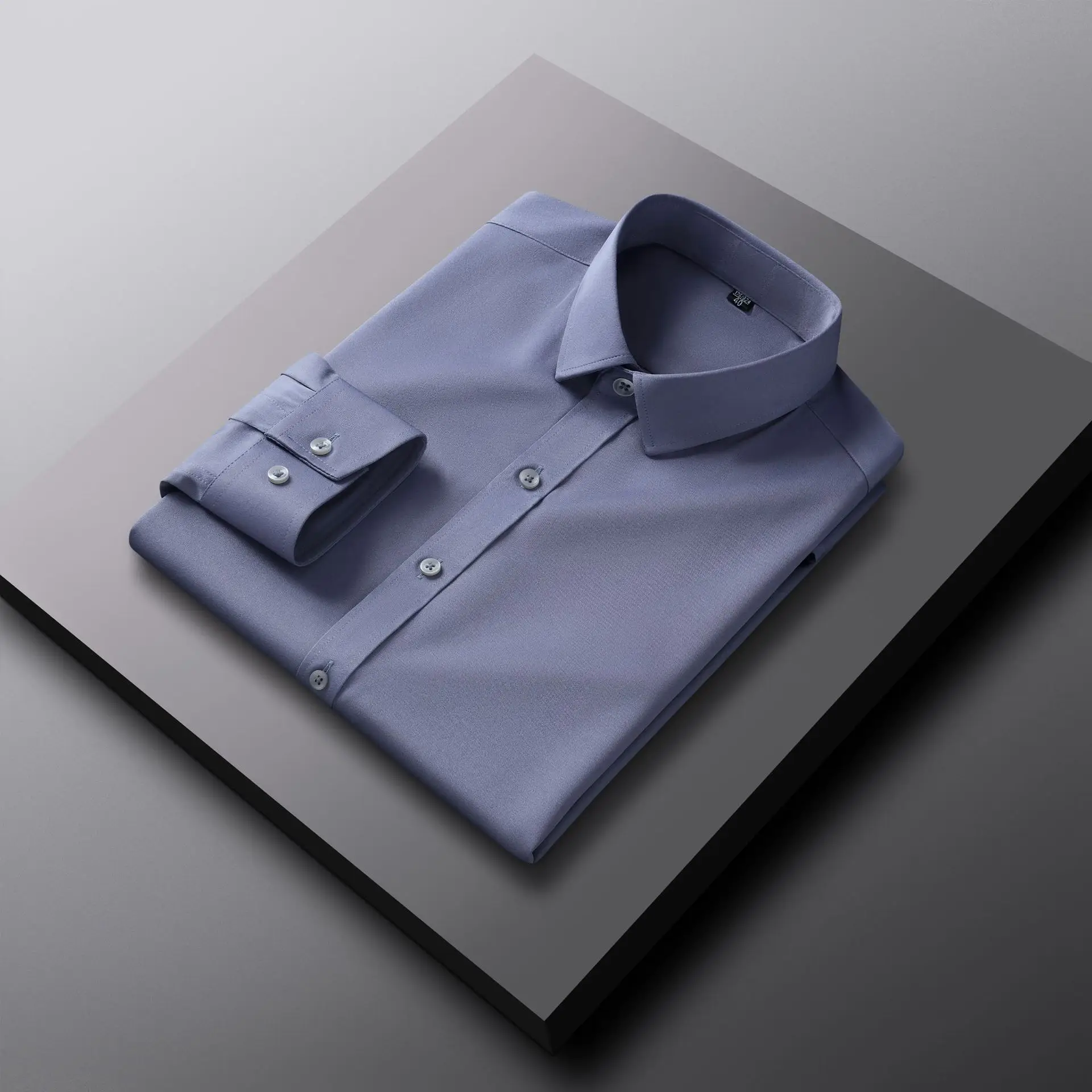 Purple Men's Long Sleeve Slim Fit Shirt - Image 35