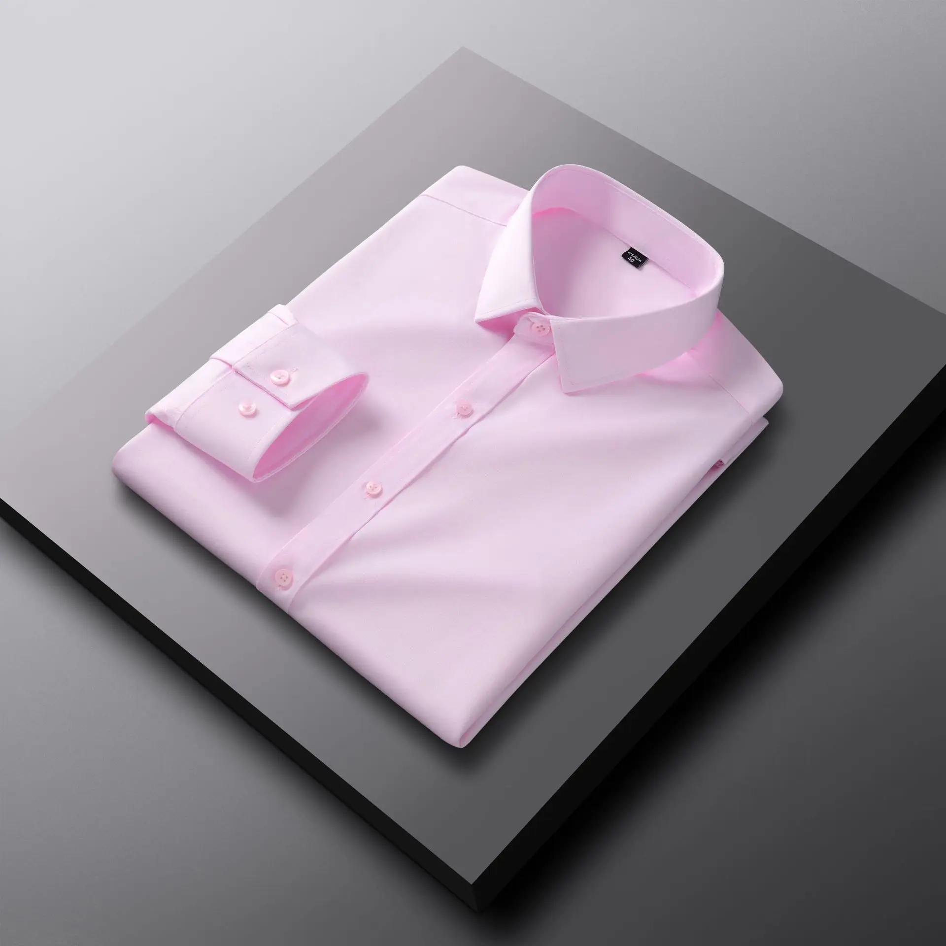 Purple Men's Long Sleeve Slim Fit Shirt - Image 36