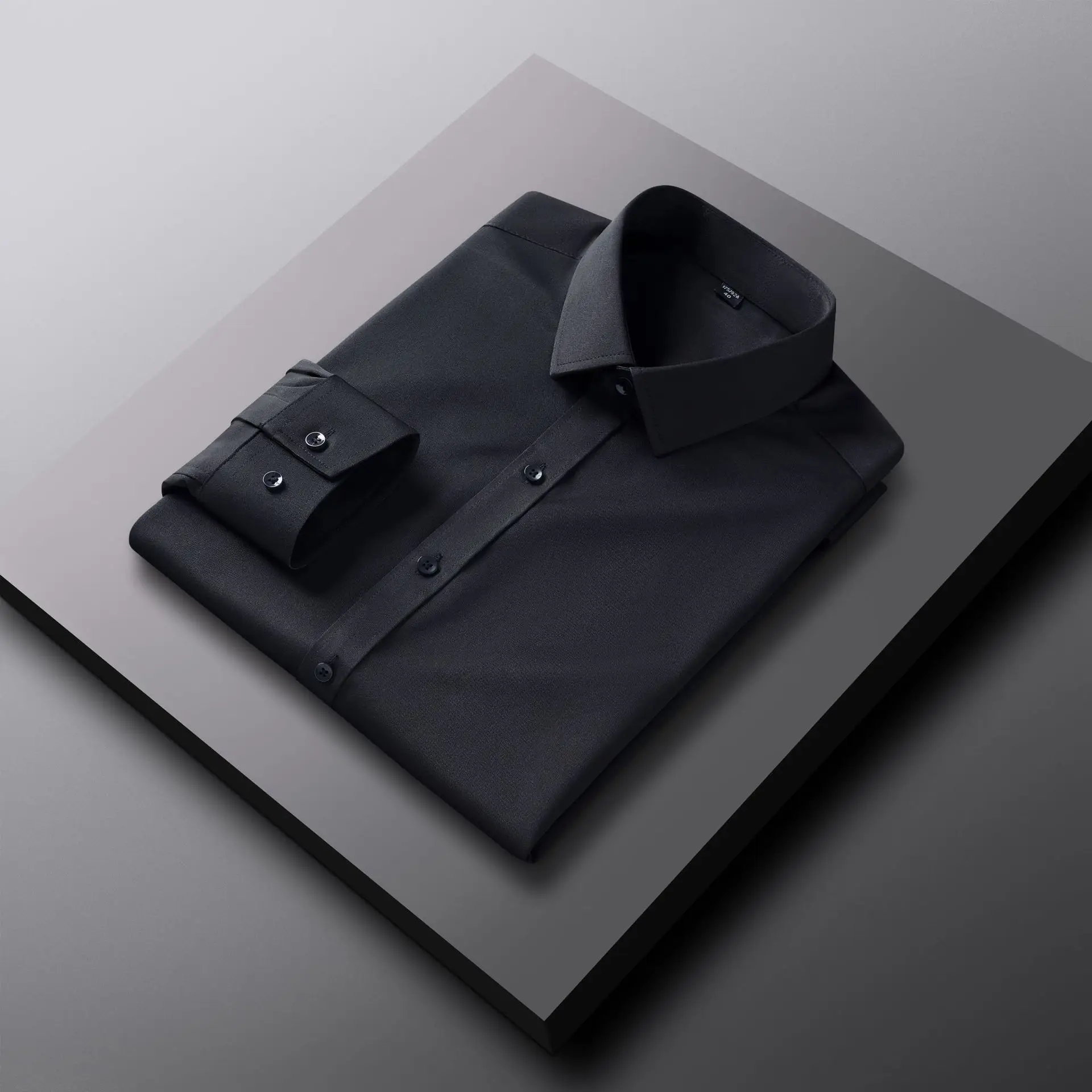 Purple Men's Long Sleeve Slim Fit Shirt — feature 20