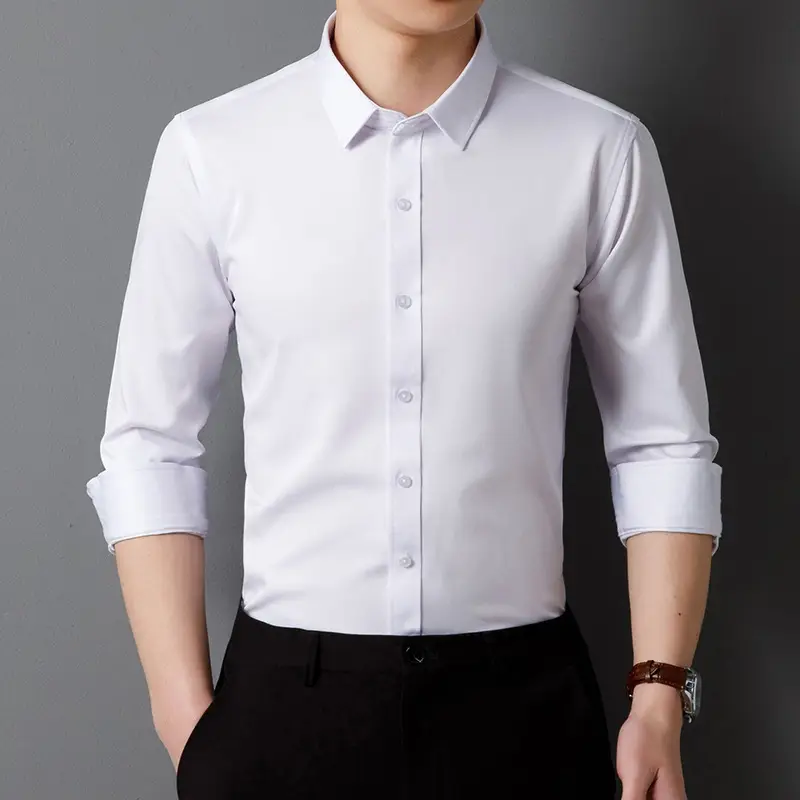 stretch long sleeve no pocket white