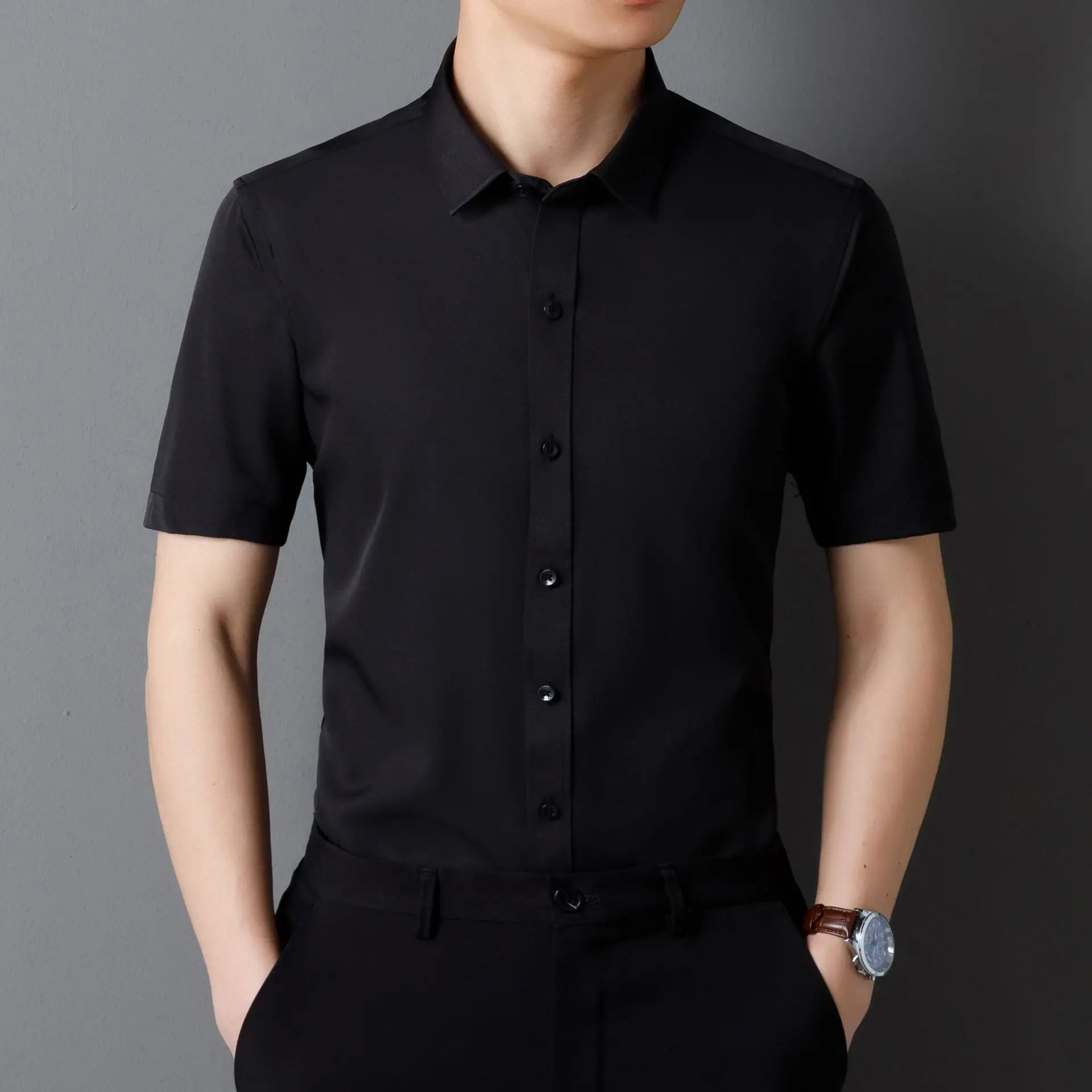 Stretch Short Sleeve Black