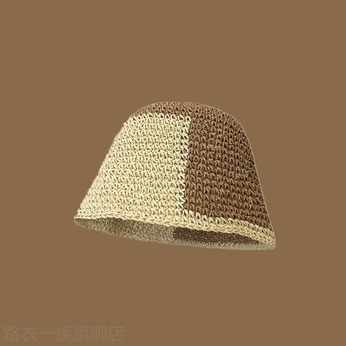 Women Straw Bow Cap Wide Brim Pink Letter - Image 18