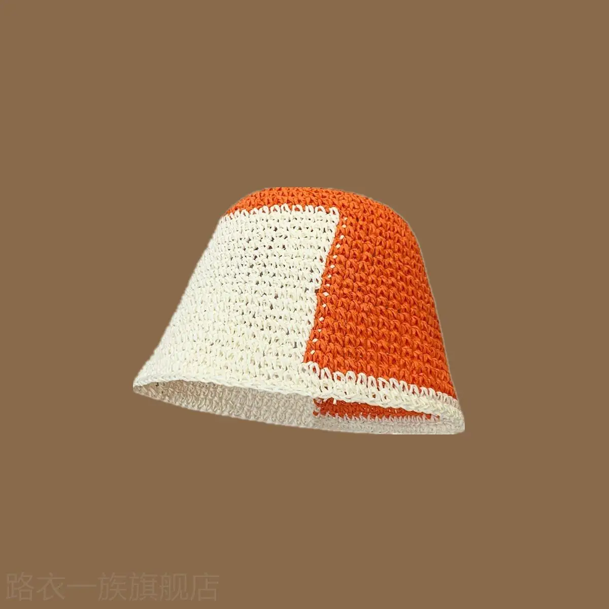 Women Straw Bow Cap Wide Brim Pink Letter - Image 19