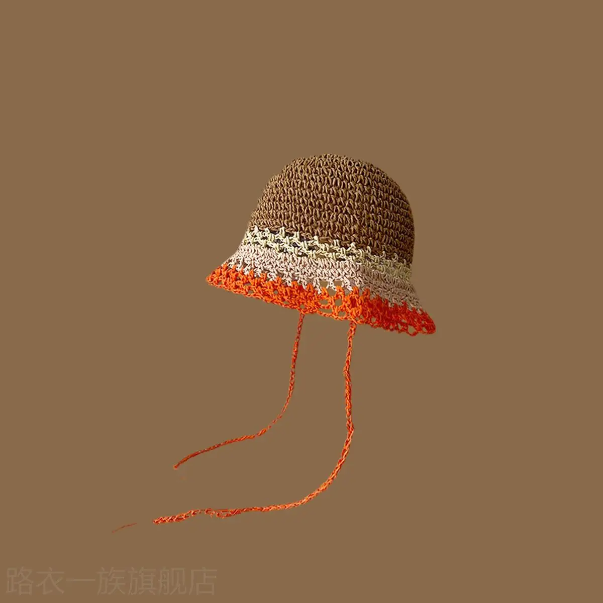 Women Straw Bow Cap Wide Brim Pink Letter - Image 23
