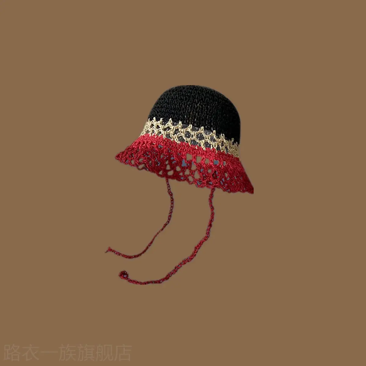Women Straw Bow Cap Wide Brim Pink Letter - Image 25