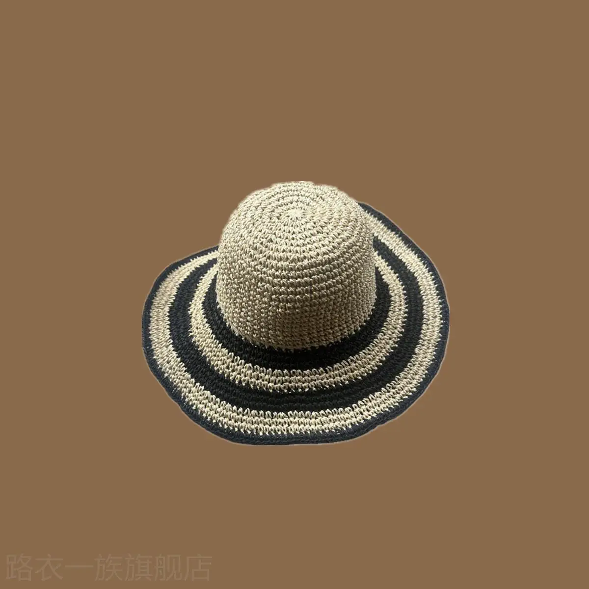 Women Straw Bow Cap Wide Brim Pink Letter - Image 65
