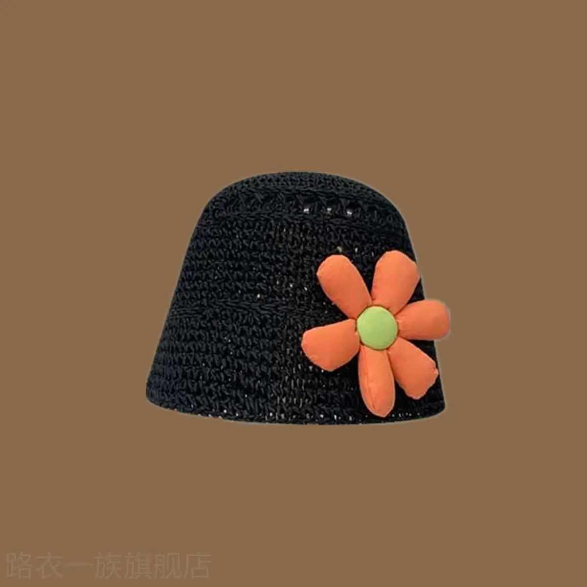 Women Straw Bow Cap Wide Brim Pink Letter - Image 7